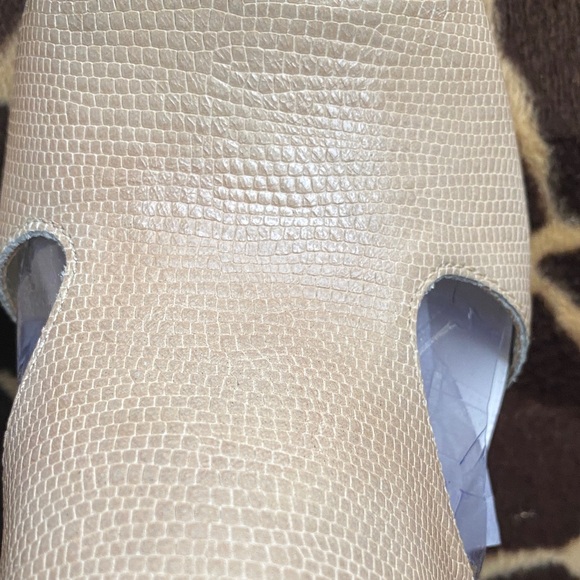 AEROSOLES Leather Honey Blossom Bone Snake Print Wedges - Picture 8 of 15